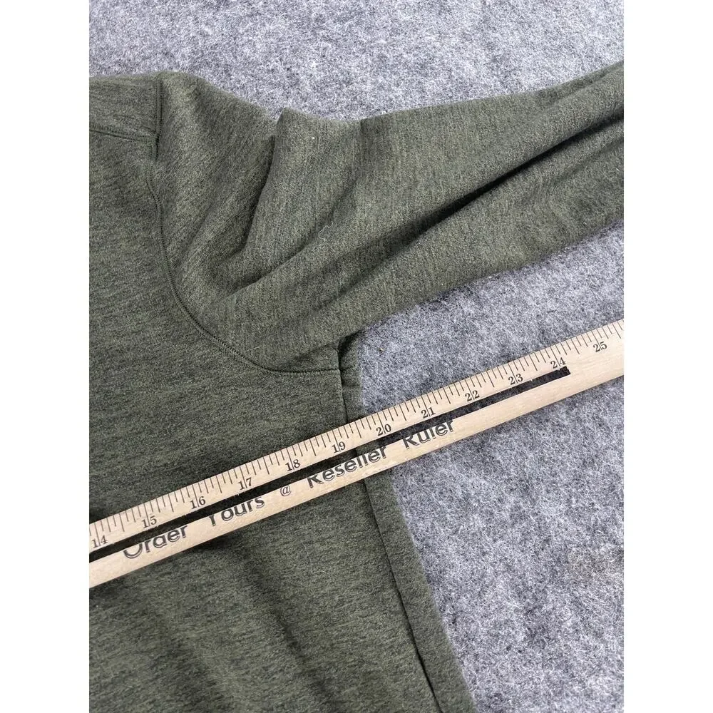 SwissTech Sweater Mens Medium Green Pullover Sweatshirt Quarter Zip N253